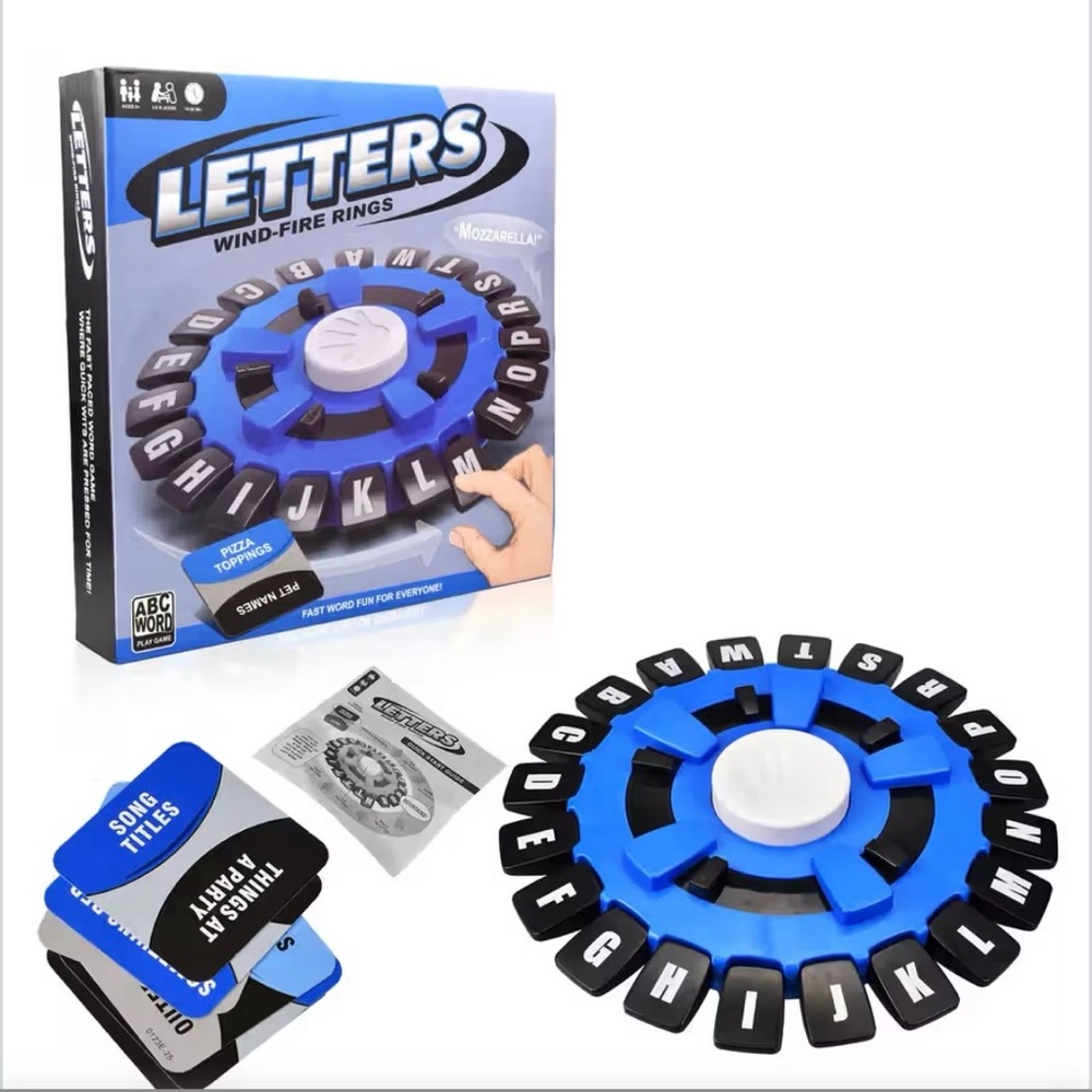 🆕-Letters Wind-Fire Rings Family Board
Game. - Picture 2 of 3